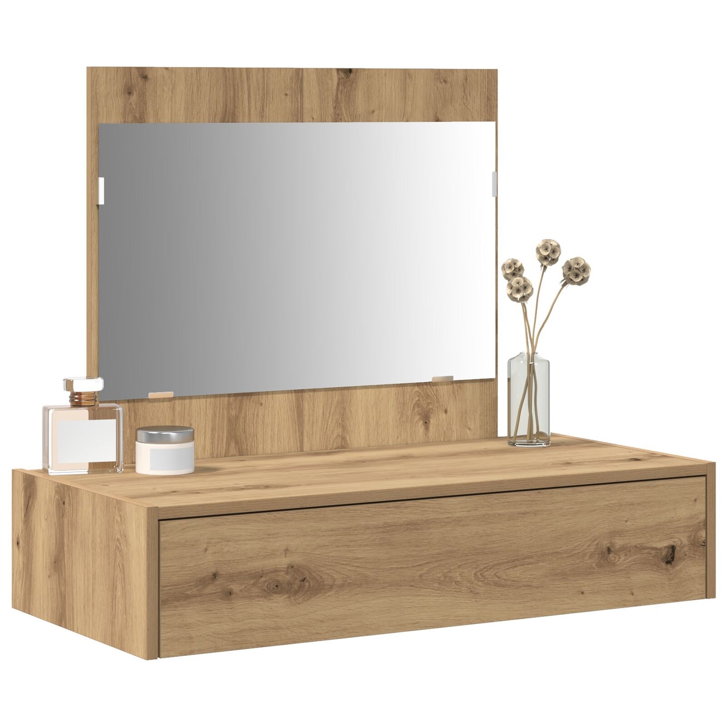 Wandkaptafel 83 x 40 x 70 cm Ambachtelijk eiken zonder LED