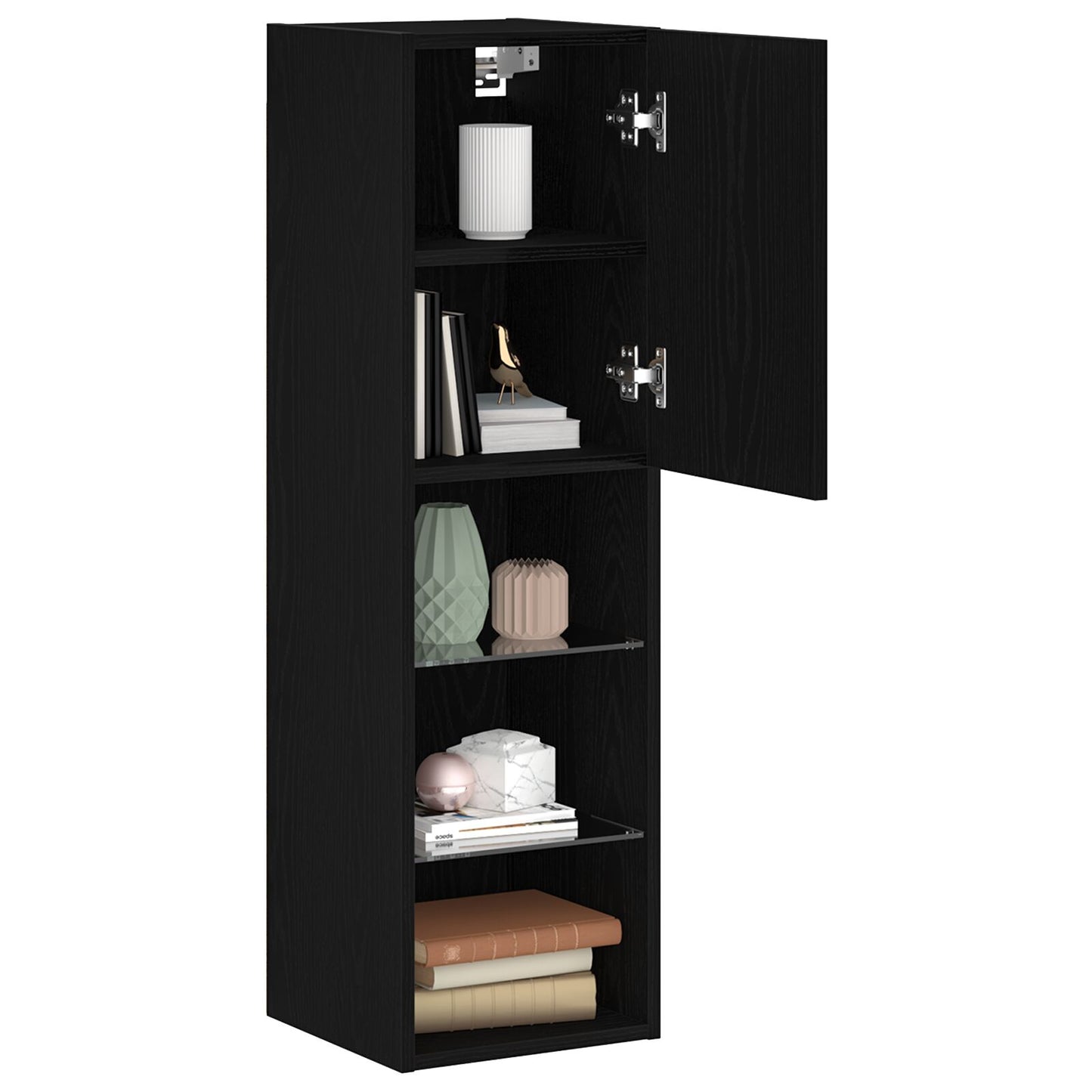 Led Tv-Kast 30,5X30X102 Cm Bewerkt Hout