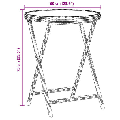 3-Delig Tuin Bistro Set Met Kussens Beige Poly Rattan