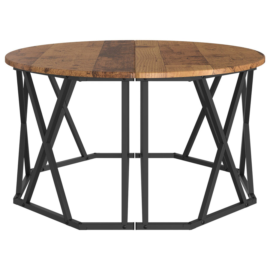 Salontafel 80X80X42 Cm Gelaagd Hout Oud hout