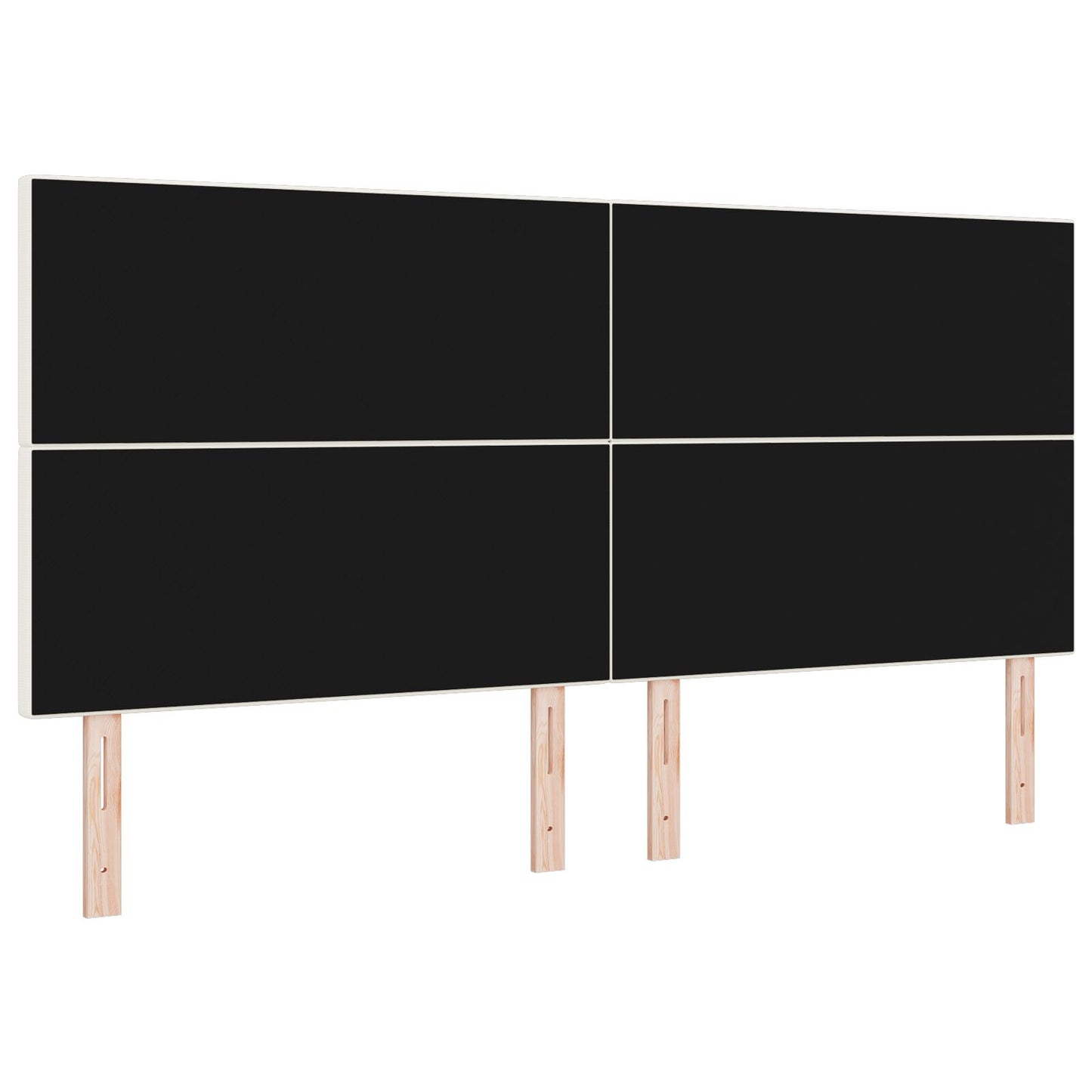 Hoofdbord Effen Design Kordsstoffen Crème 200 cm Hoog hoofdbord