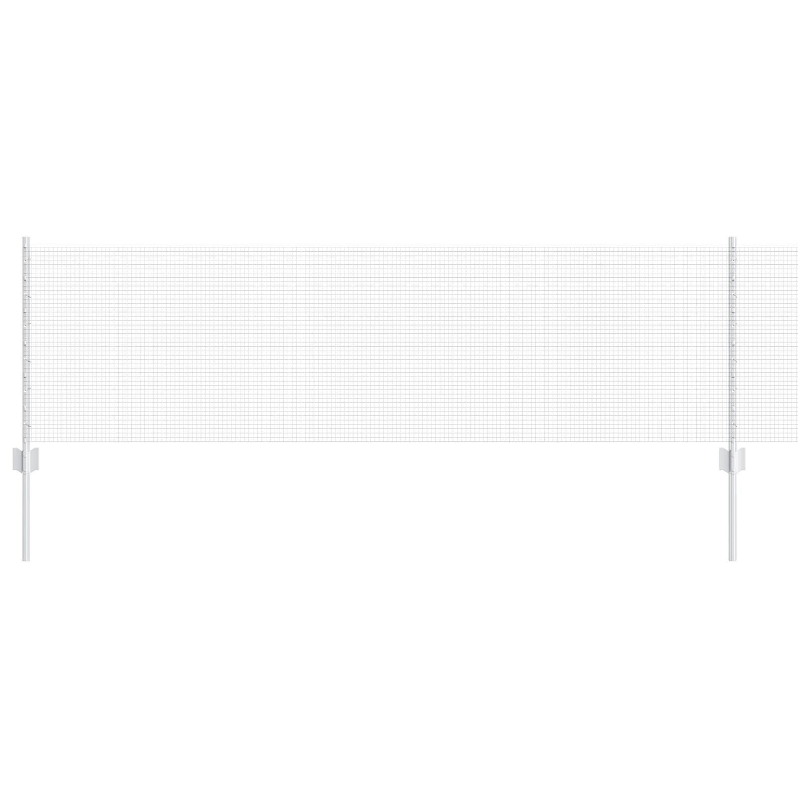Gelast Draadhek Met 44 U Palen Zilver 0.6X100 M Staal