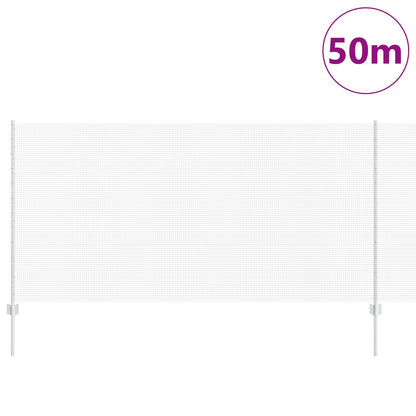 Gelaste Draadomheining Met 44 U-Palen Zilver 1.2X50 M Staal