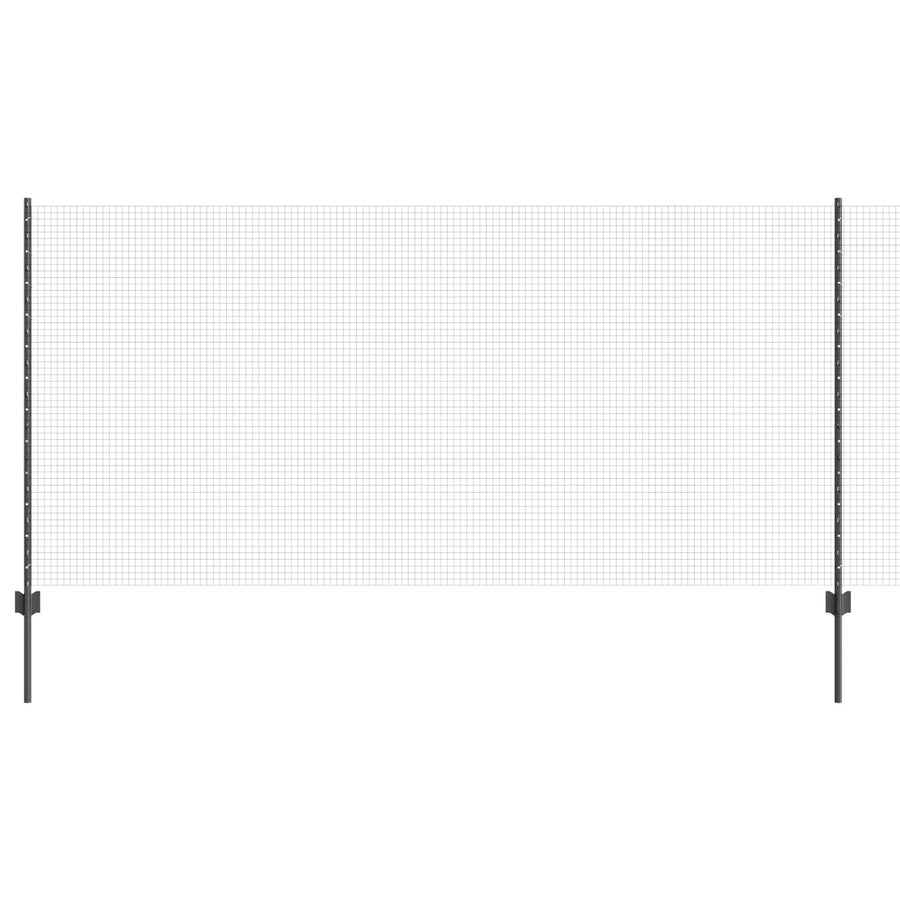 Gelaste Draad Fence Met 22 U Palen Grijs 1.2X25 M Staal