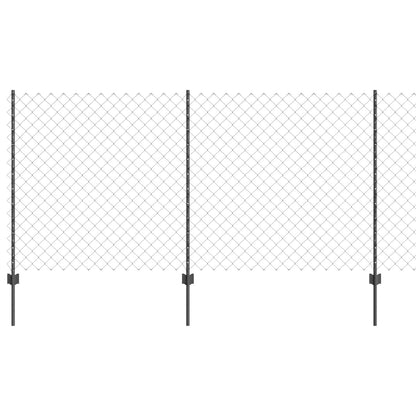 Kettinglink Omheining Met 20 U Palen Grijs 1.2X10 M Staal