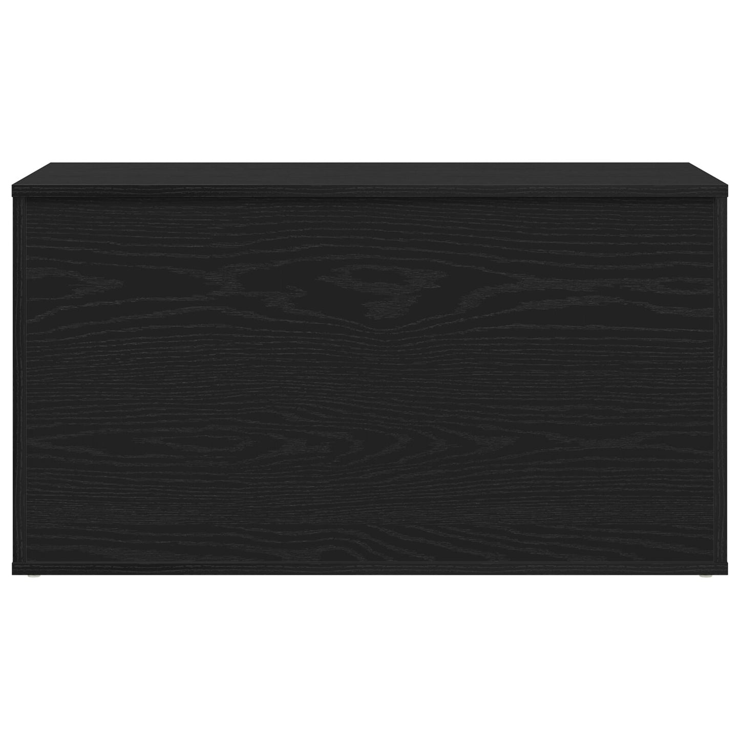 Opbergkist Zwart Eiken 84X42X46 Cm Bewerkt Hout