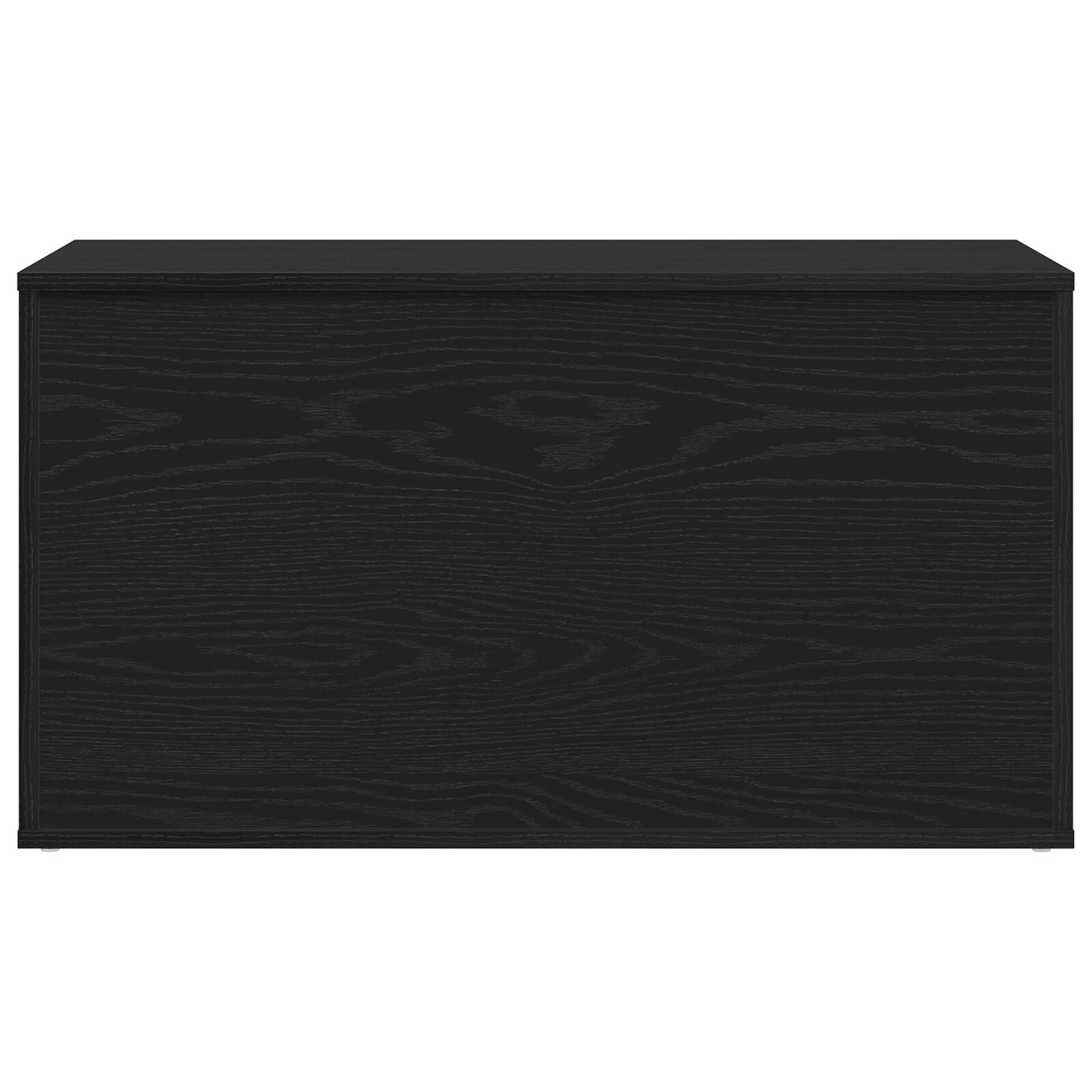 Opbergkist Zwart Eiken 84X42X46 Cm Bewerkt Hout