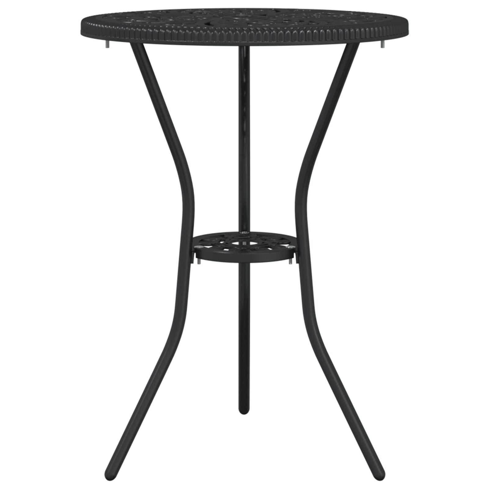 3-Delig Tuin Bistro Set Giet铝 Zwart