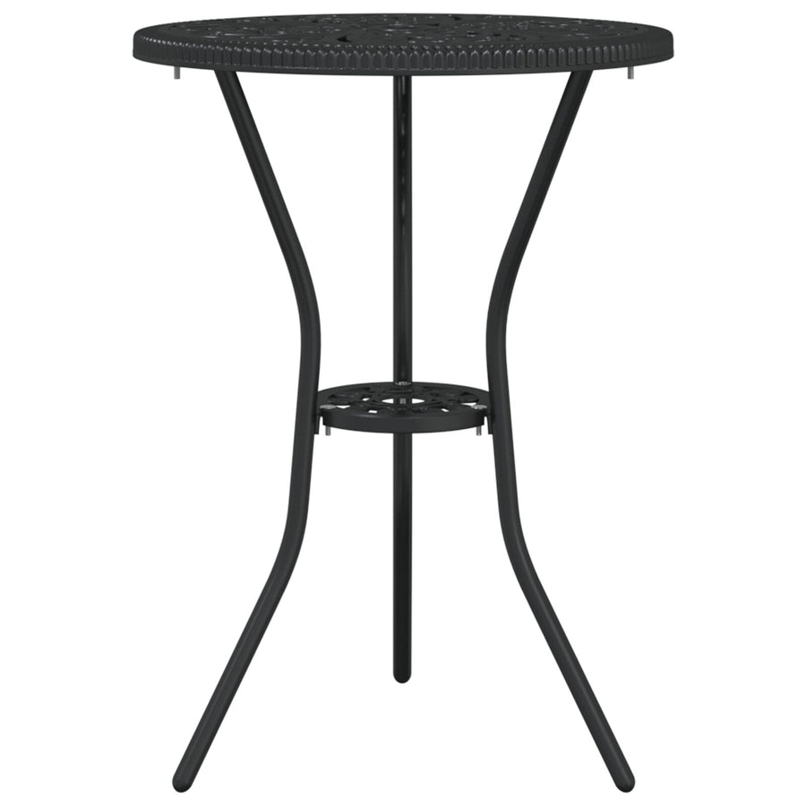 3-Delig Tuin Bistro Set Giet铝 Zwart