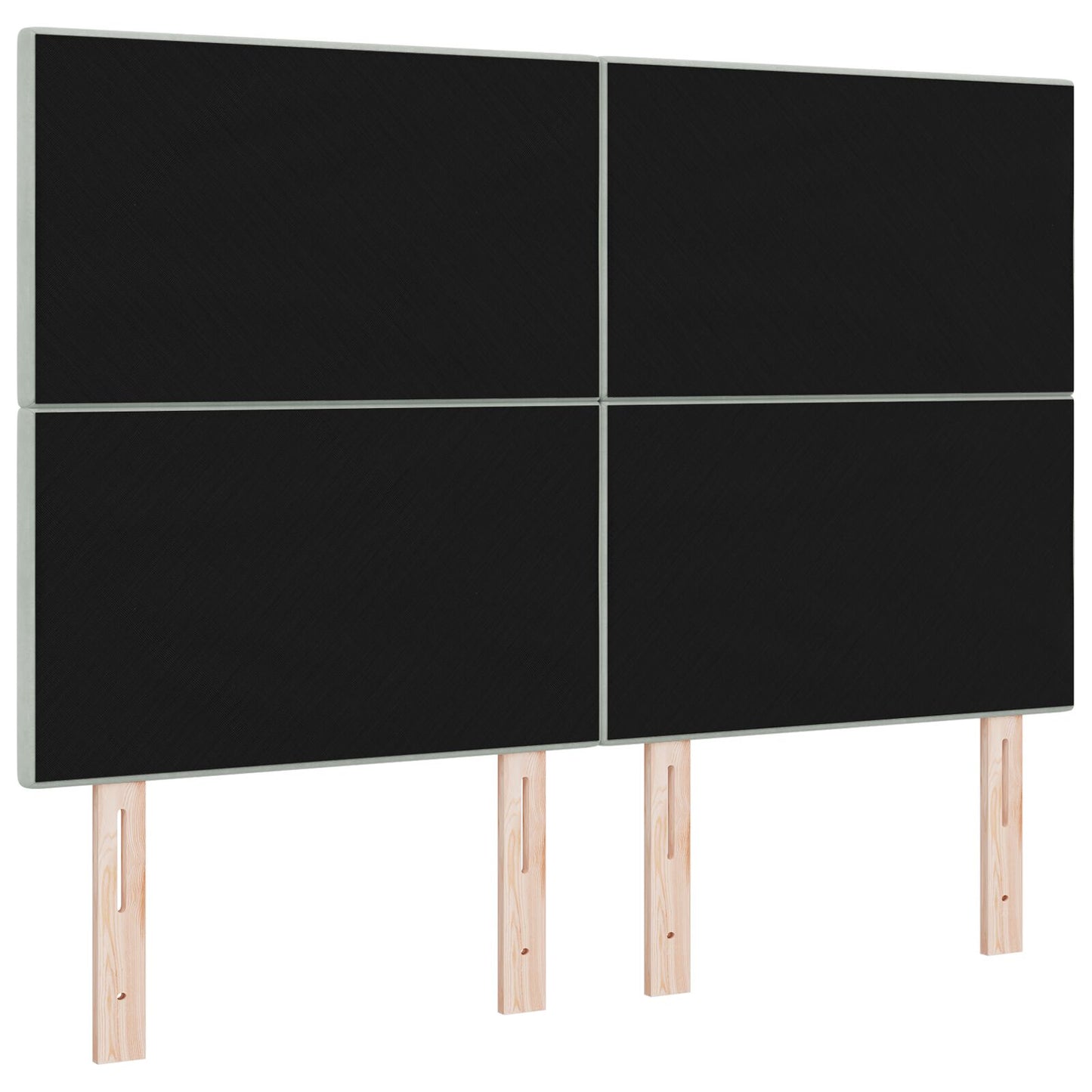 Hoofdbord Knop Geplooid Velours Lichtgrijs 160 cm Hoog hoofdbord