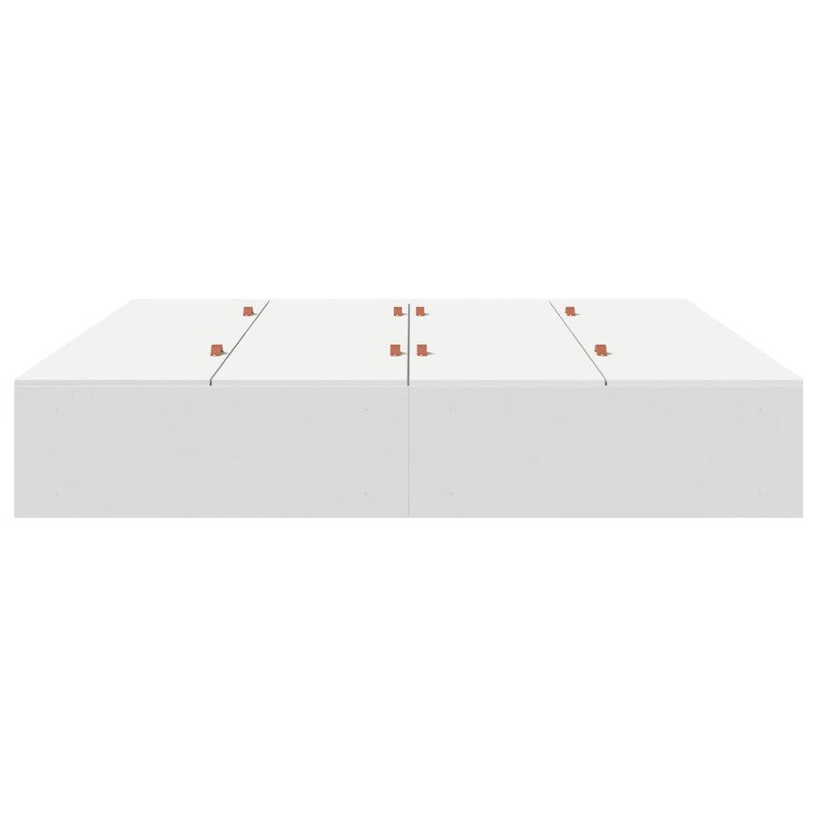 Bedframe Hout Kingsize Opbergbedframe Rechthoekig Wit 200 x 200 cm