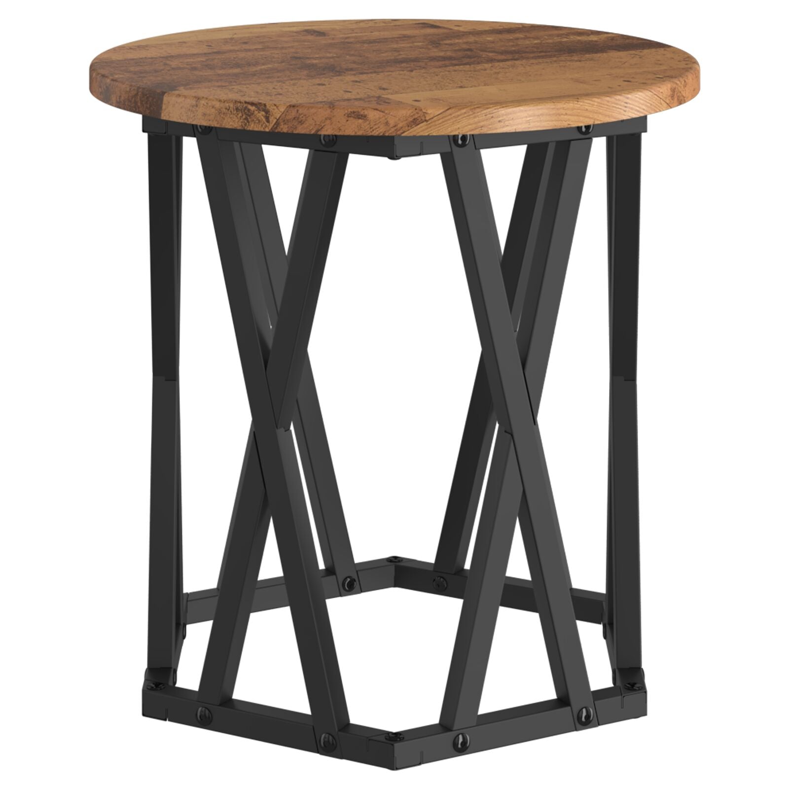 Nesting Bijzettafels 2 Stuks Oud Hout Gegoten Hout Gerecycled hout