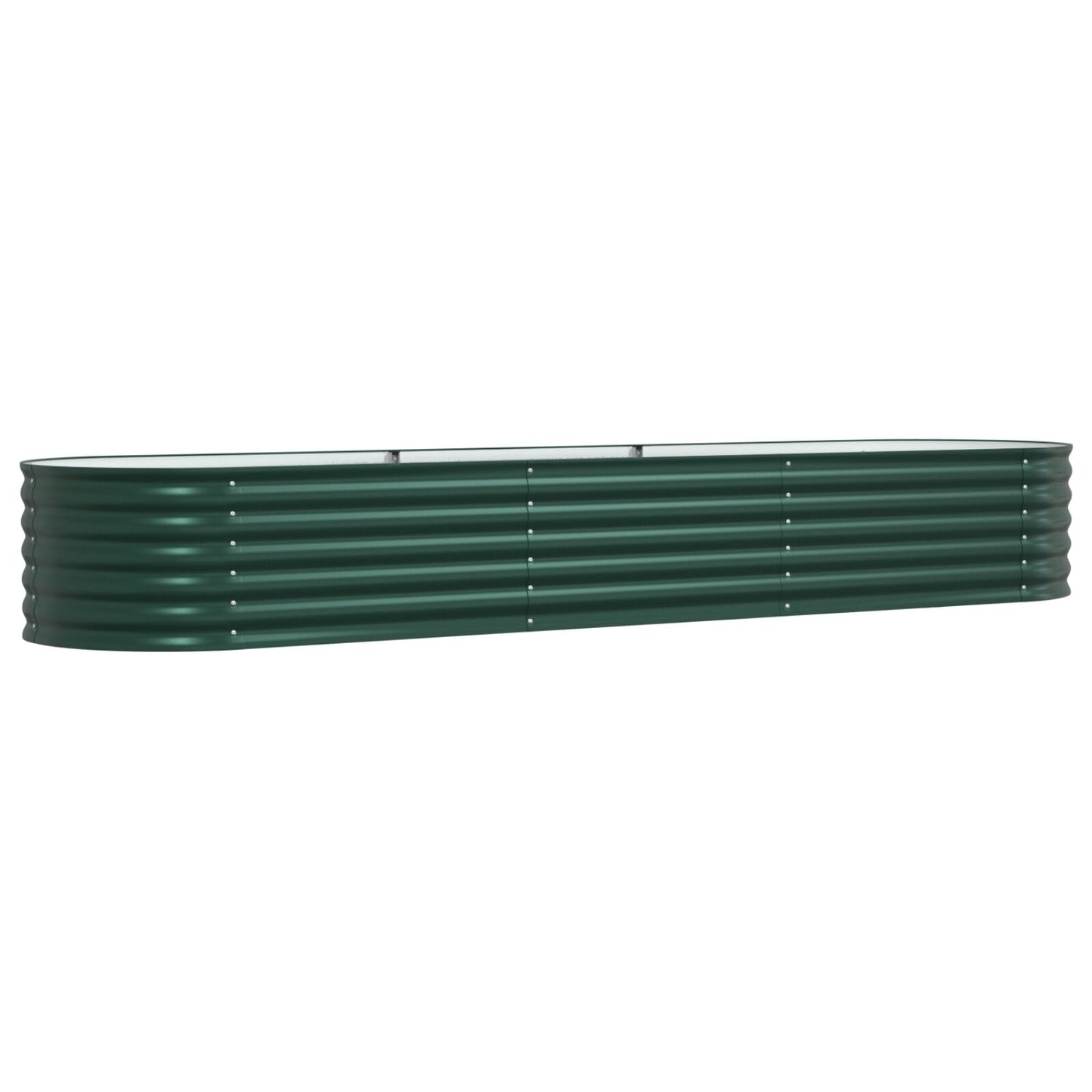 Tuin Verhoogd Bed Gegalvaniseerd Staal 320 x 80 x 44 cm Groen