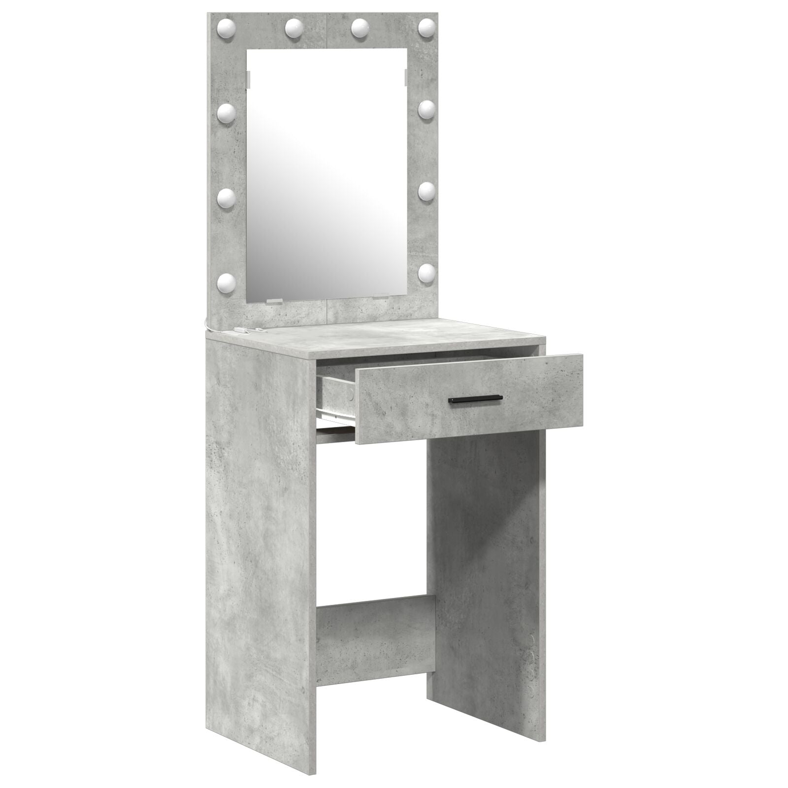 Make-Up Tafel Met Led Lichten In , Beton grijs 50 x 41 x 135 cm