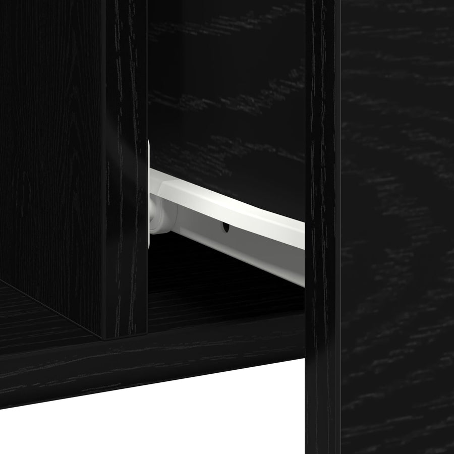 Dressoir Zwart Eiken 100X36X60 Cm Geengineerd Hout