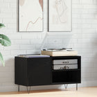 Platenkast 85x38x48 cm zwart eiken