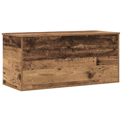 Opbergdoos Met Deksel Oude Hout 100X42X46 Cm Geengineerd Hout