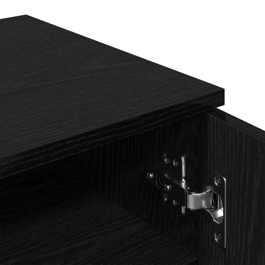 Schoenenkast Zwart Eik 59X35X70 Cm Gebeitst Hout