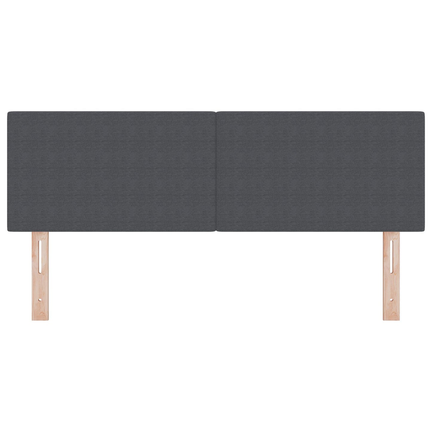 Hoofdbord Eenvoudig Ontwerp Corduroy Stof Donkergrijs 140 cm Laag hoofdbord