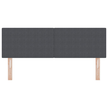 Hoofdbord Eenvoudig Ontwerp Corduroy Stof Donkergrijs 140 cm Laag hoofdbord