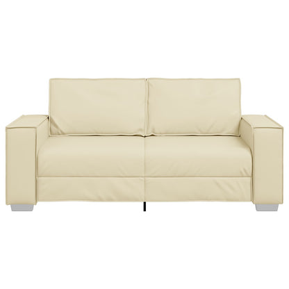 Loveseat Bank Kunstleer Crème 140 cm