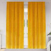 Verduisterende gordijnen 2 stuks 140x260 cm mosterdgeel