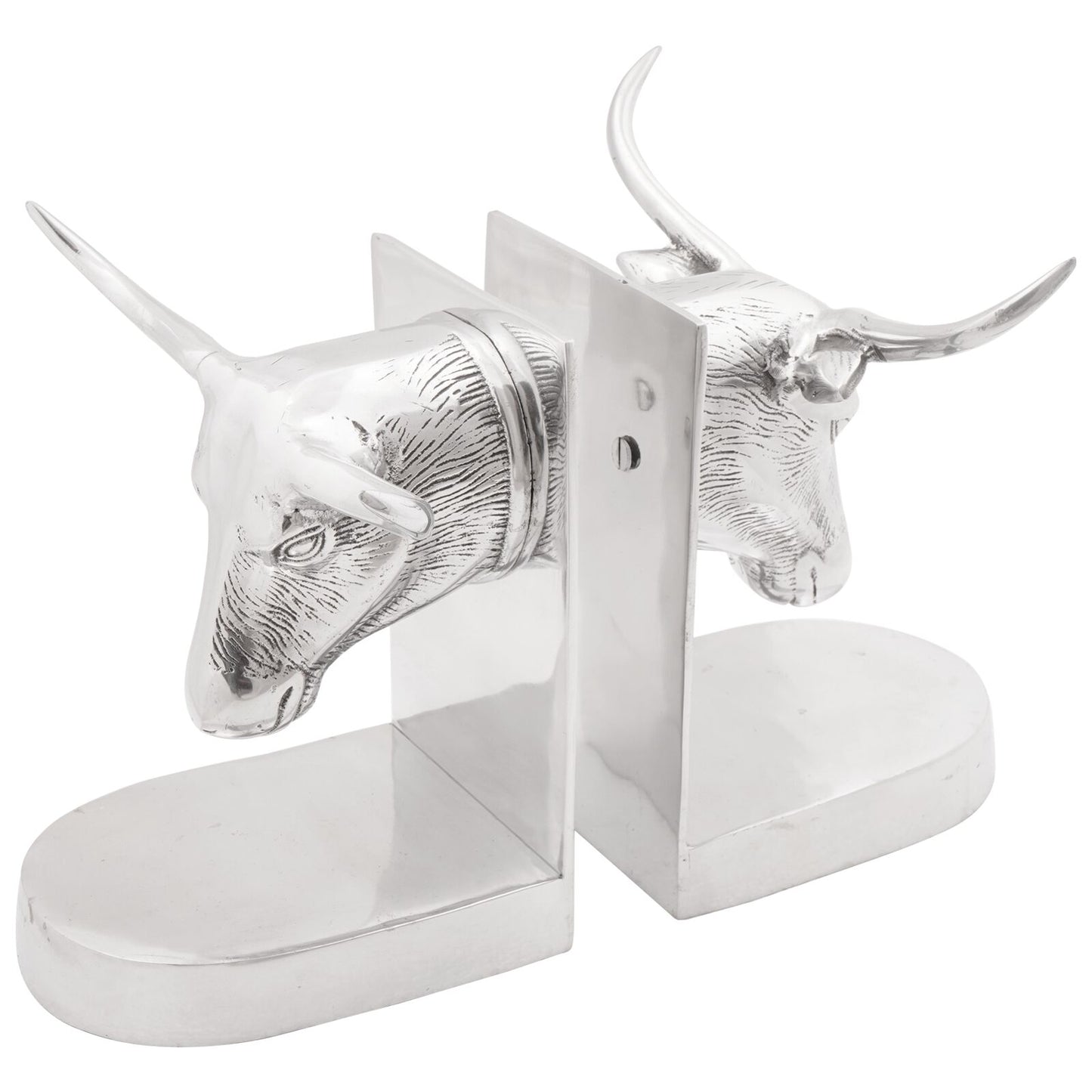 Boeksteunen 2 Stuks Zilver 21,5X15,5X20 Cm Aluminium Bull