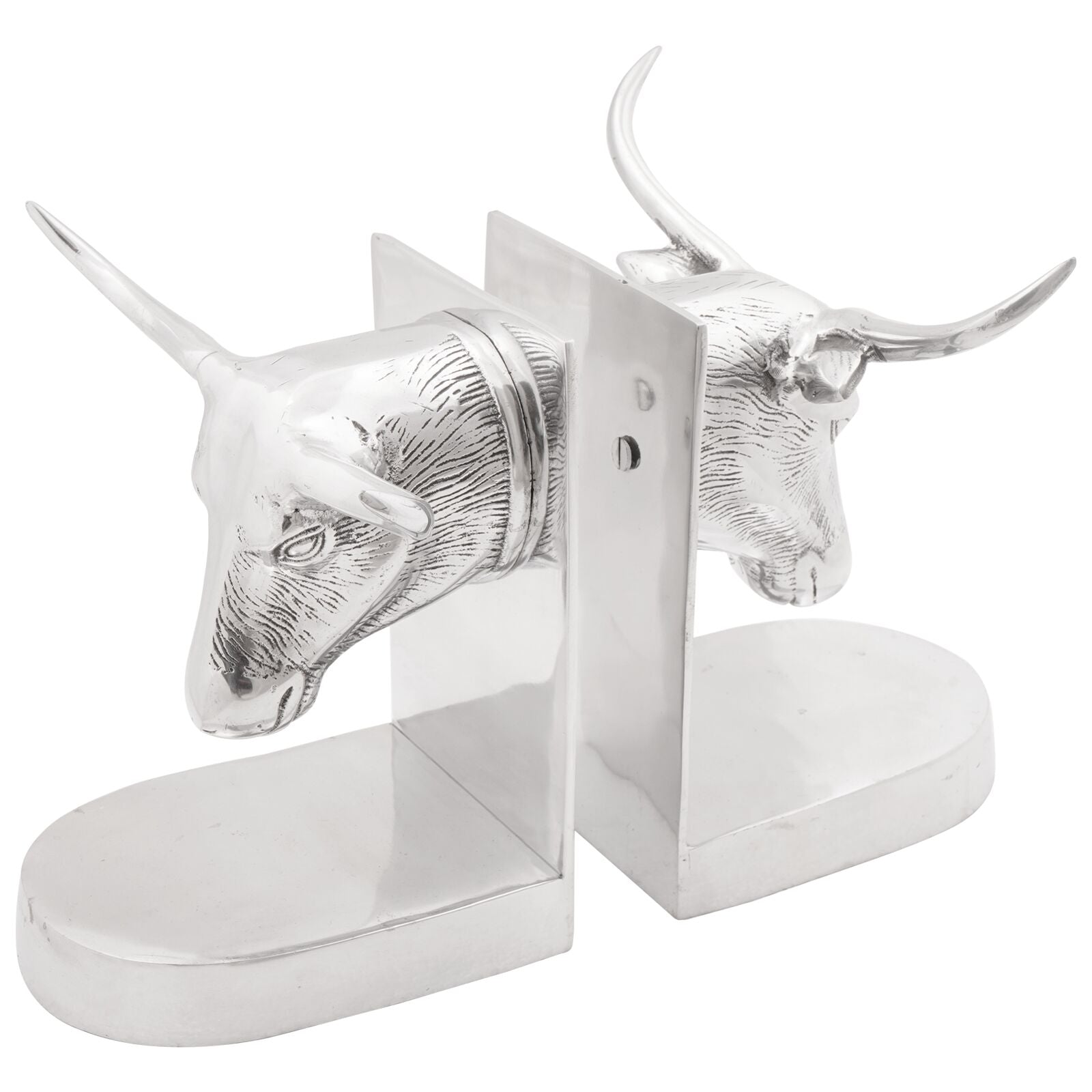 Boeksteunen 2 Stuks Zilver 21,5X15,5X20 Cm Aluminium Bull
