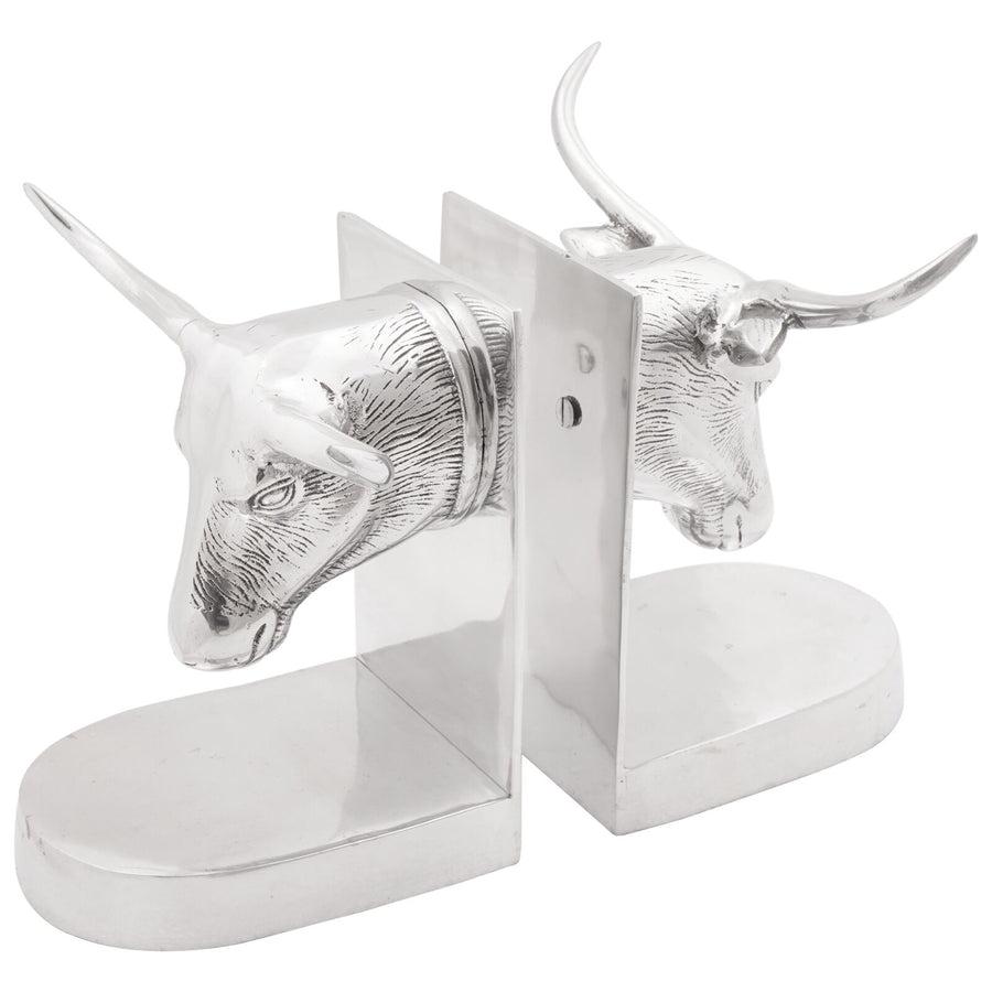 Boeksteunen 2 Stuks Zilver 21,5X15,5X20 Cm Aluminium Bull