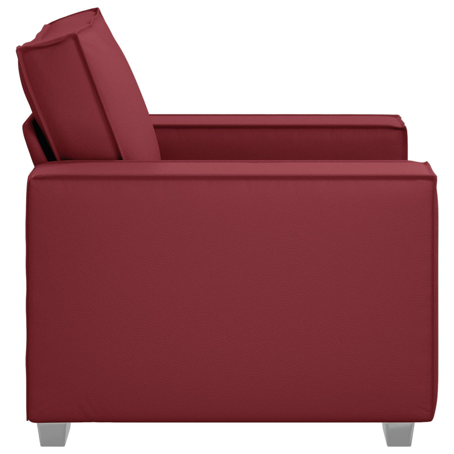 Fauteuil Faux Leer Wijnrood 59 cm