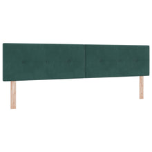 Hoofdbord Met Knopen Tufted Fluweel Donkergroen 200 cm Laag hoofdbord