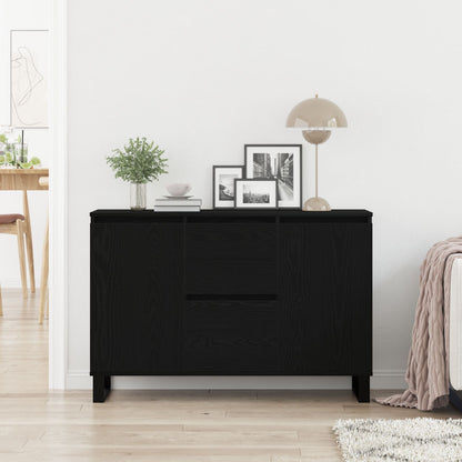 Dressoir Zwart Eiken 104X35X70 Cm Gelaagd Hout