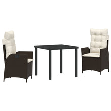 Set Van 2 Bruin Bruin Poly Rattan, Gepoedercoat Staal 2-Persoons