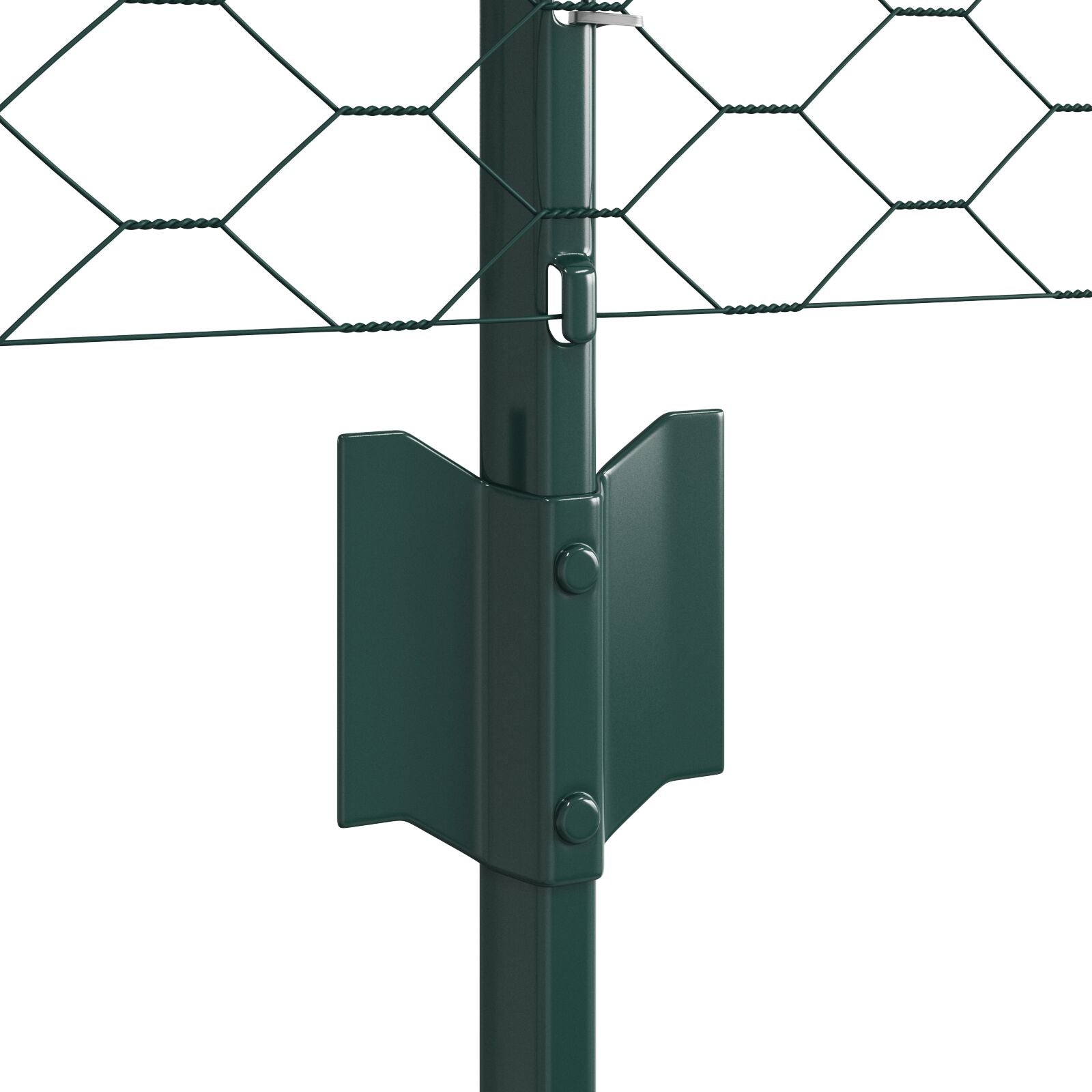 Schuttingpalen 11 St U-Profiel Groen 80 Cm Staal,  Zeshoekige Schutting Groen 0,5X10 M Staal