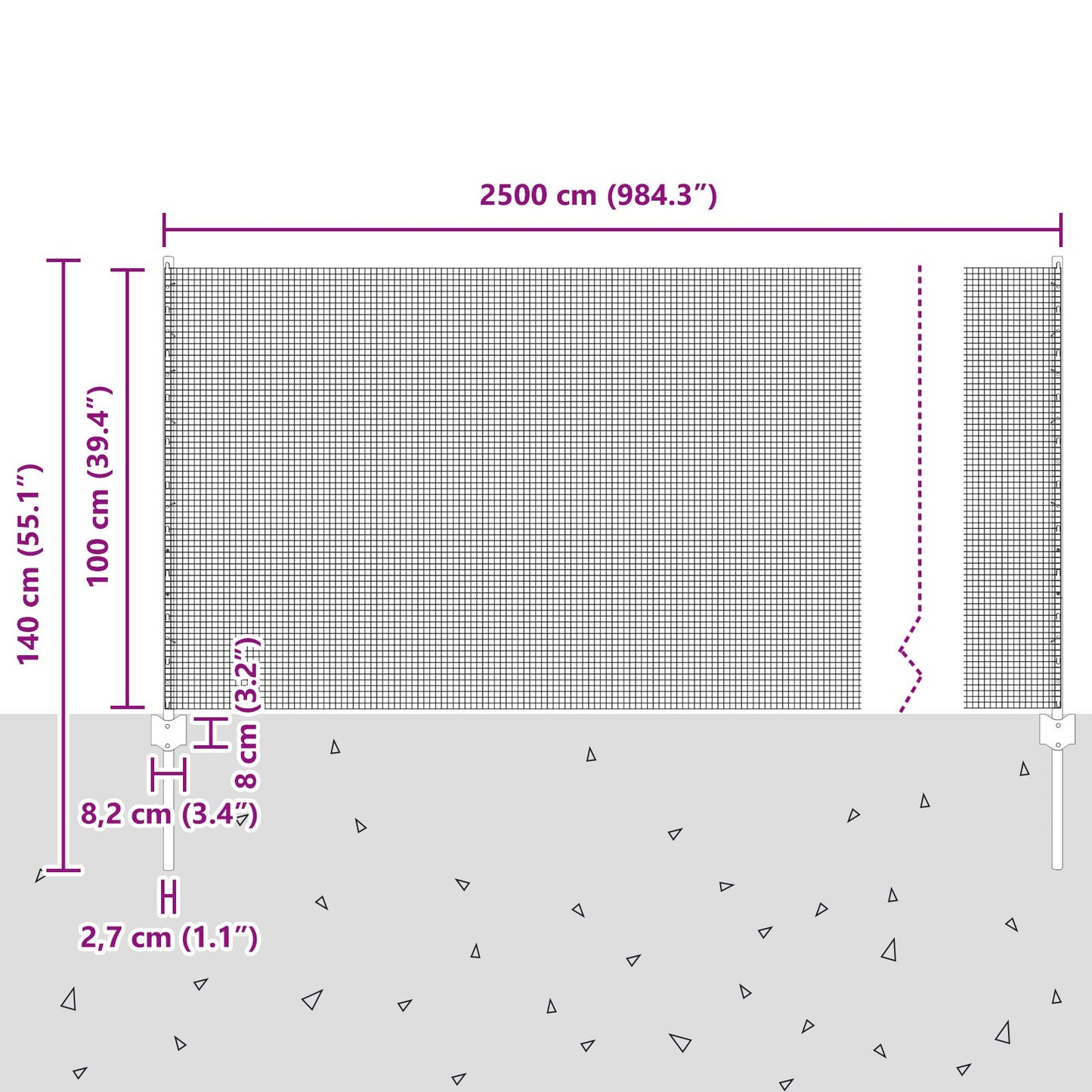 Tuinhekje Set Set Van 2 Groen Verzinkt Staal 25 X 1 M Duurzaam