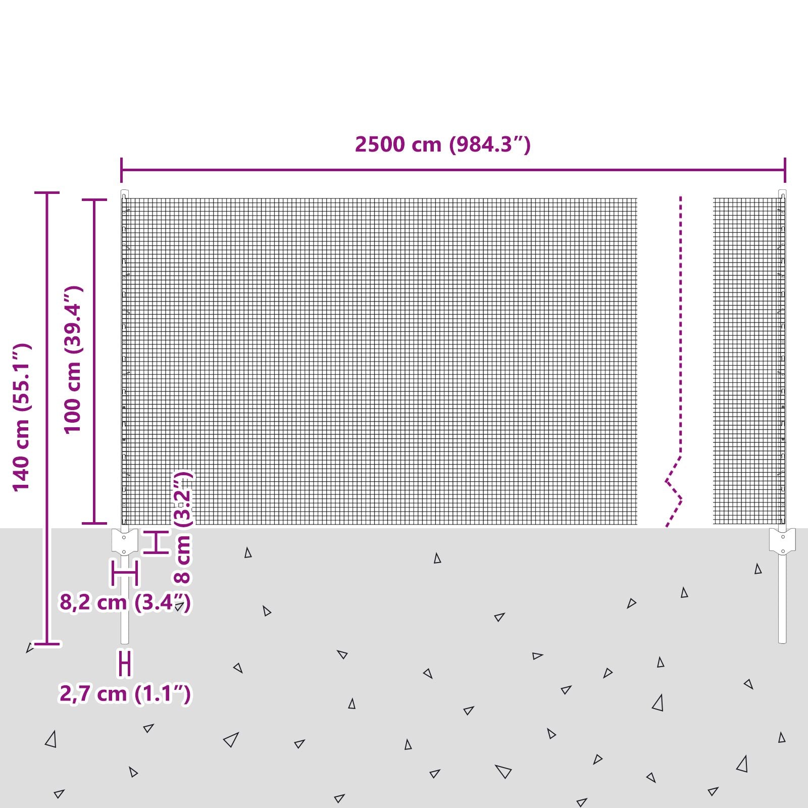Tuinhekje Set Set Van 2 Groen Verzinkt Staal 25 X 1 M Duurzaam