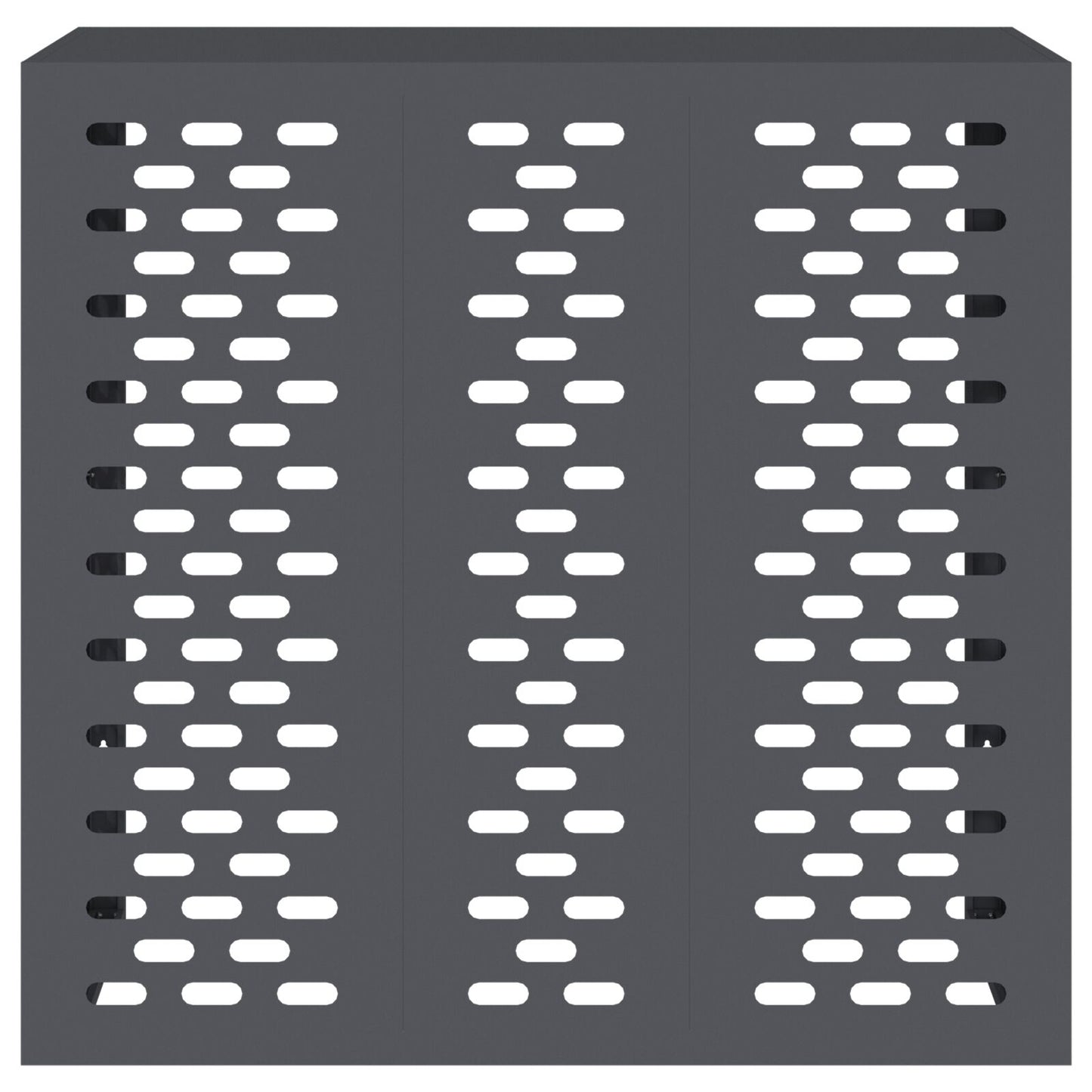 Airconditioner Cover Staal Anthraciet 110 x 50 x 105 cm