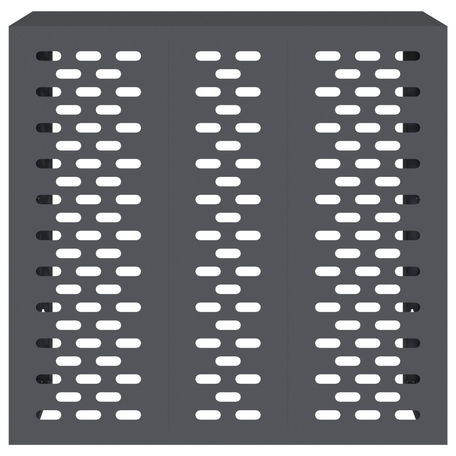 Airconditioner Cover Staal Anthraciet 110 x 50 x 105 cm