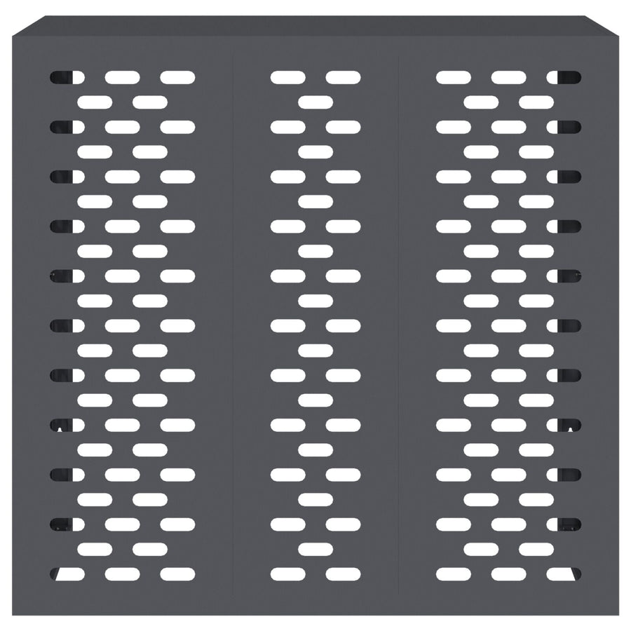 Airconditioner Cover Staal Anthraciet 110 x 50 x 105 cm