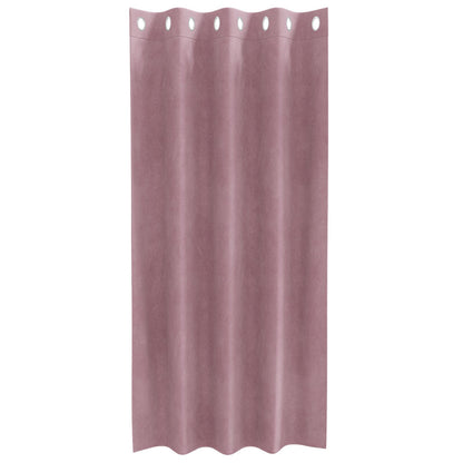 Blackout Gordijnen 2 Stuks Velours Donkerroze 140 x 175 cm met oogjes