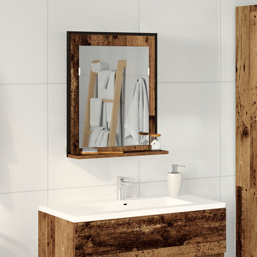 Badkamer Spiegel 50X12X60 Cm Engineered Hout Oude hout