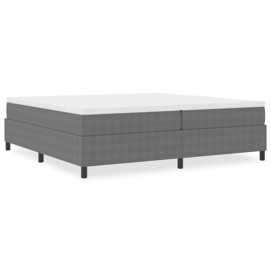 Boxspringbed Corduroy Stof Lichtgrijs 200 x 200 cm