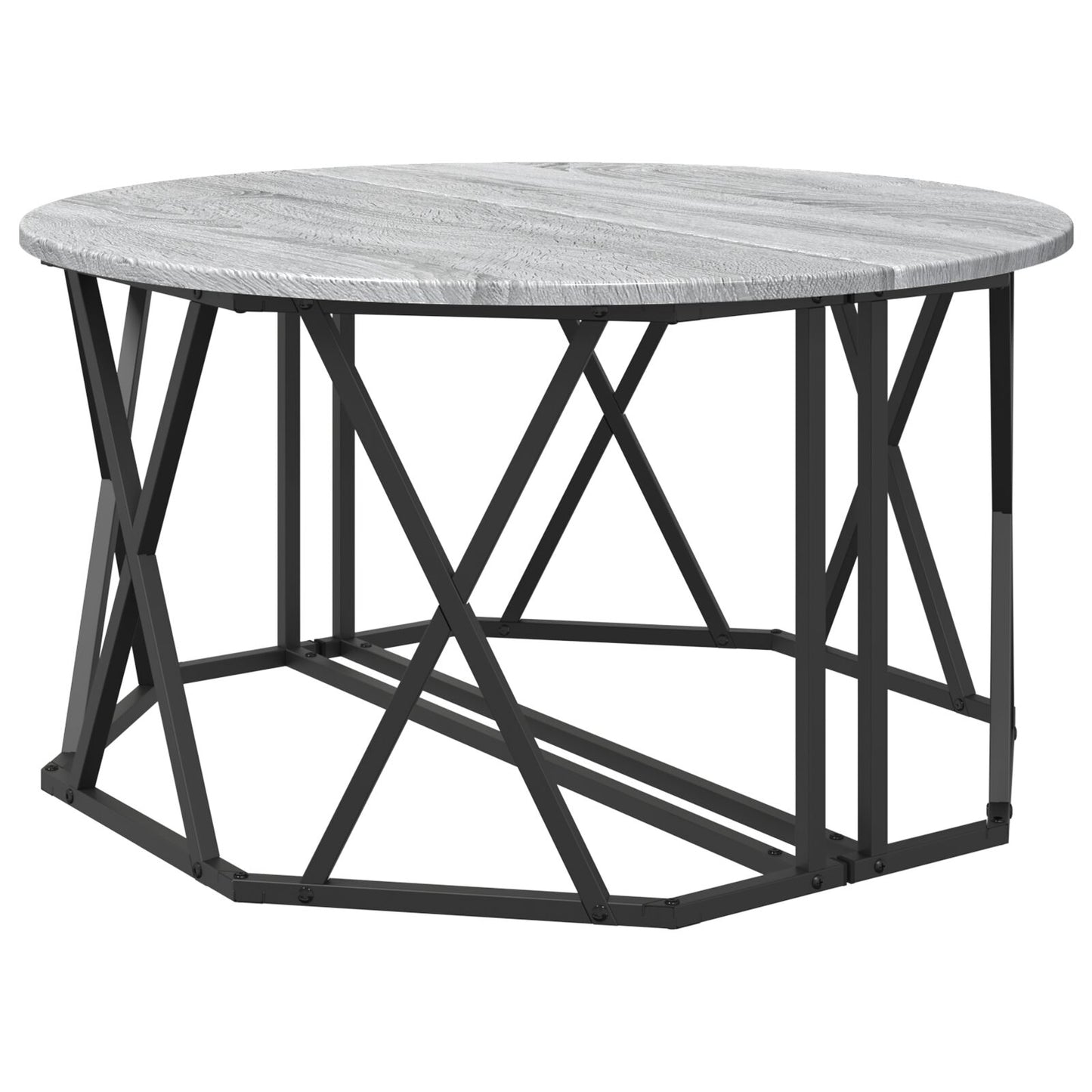 Salontafel 80X80X42 Cm Gelaagd Hout Grijs sonoma