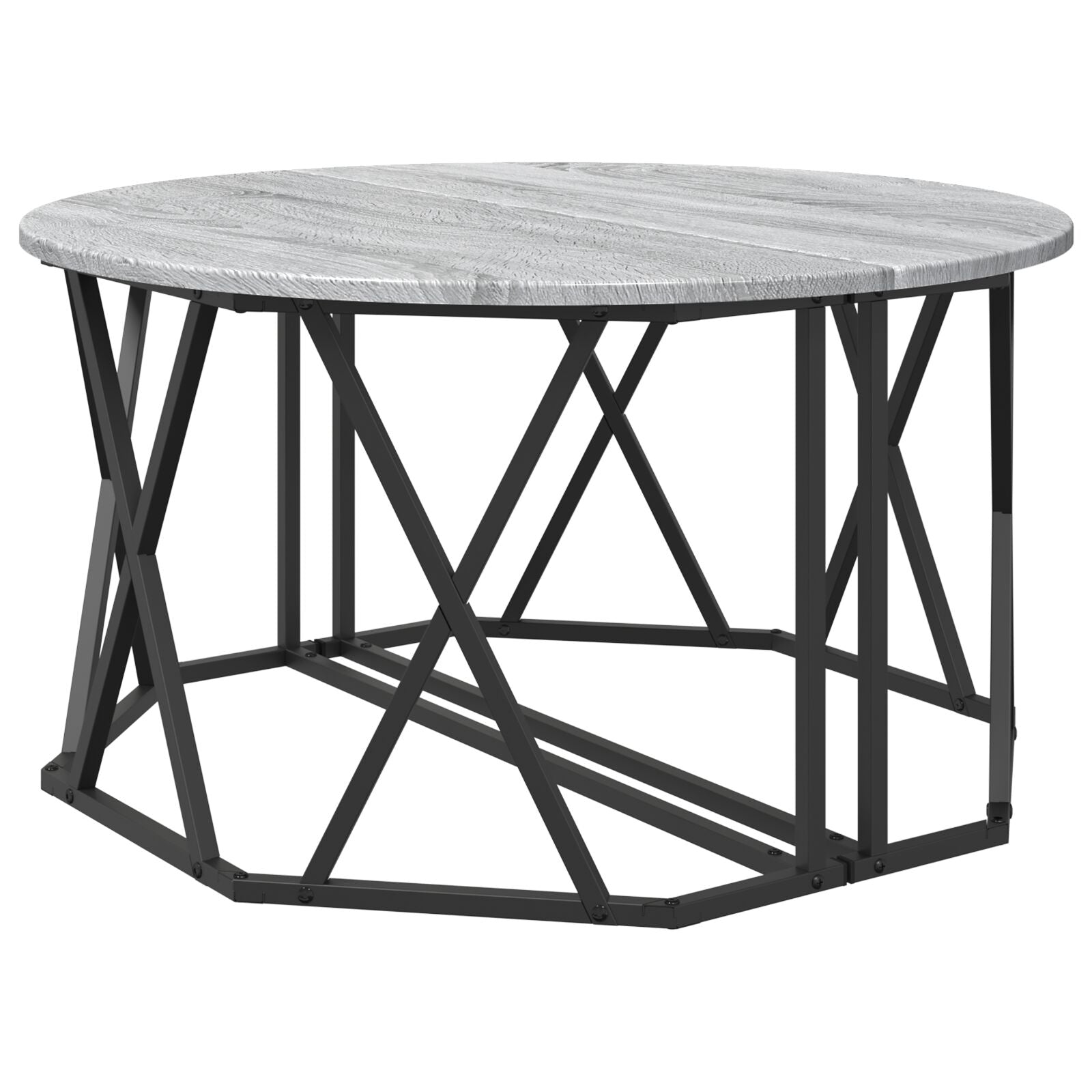 Salontafel 80X80X42 Cm Gelaagd Hout Grijs sonoma