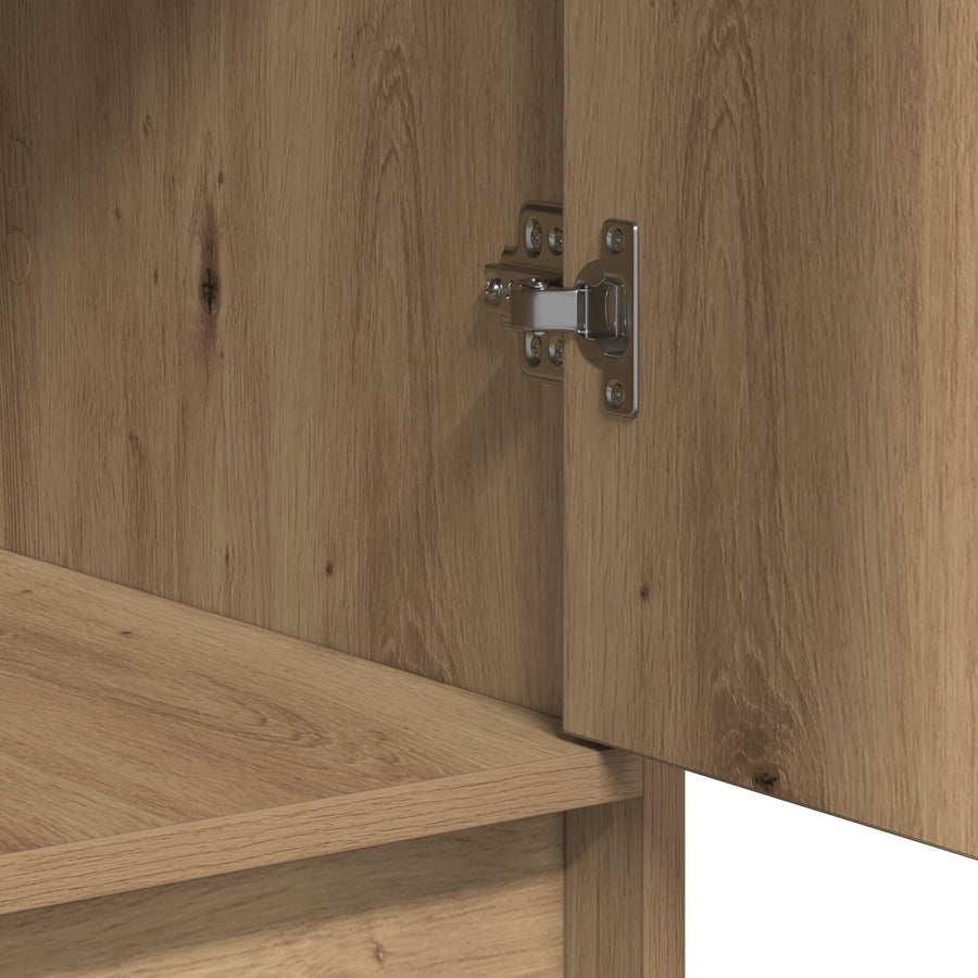 3-Delige Kaptafelset Met Led Artisan Eiken Bewerkt Hout