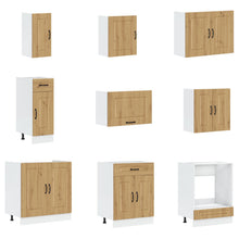 Keukenkast ""Kalmar"" Met Dubbele Wasbakken Geengineerd Hout Artisan eiken