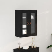 Wandkast 69,5x34x90 cm zwart eiken