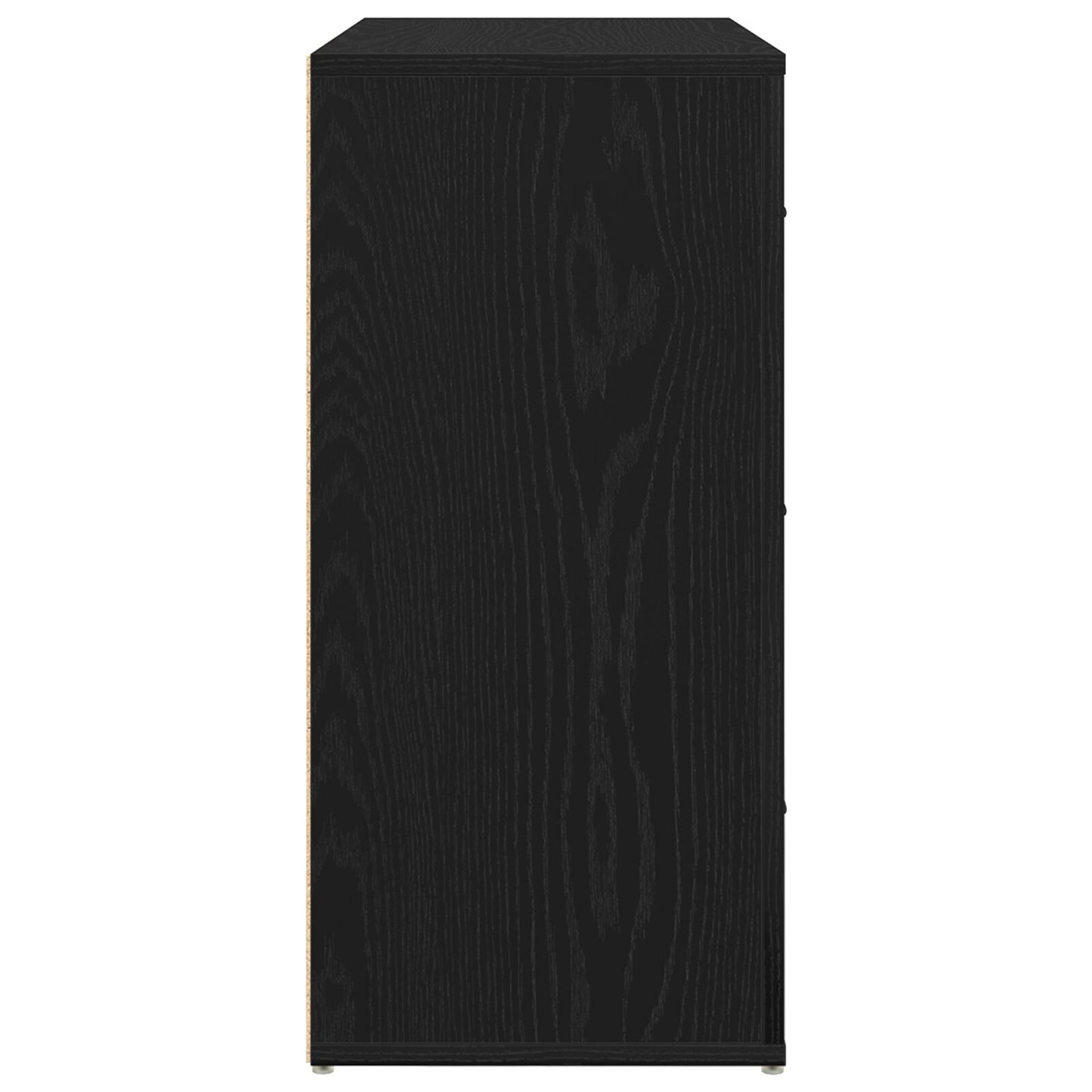 Dressoir Zwart Eiken 33X80X70 Cm Engineered Hout