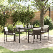 Tuinset poly rattan bruin 5-delig