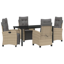 5-Delige Tuin Eetset Beige Poly Rattan
